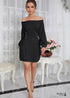 black off the shoulder short dress